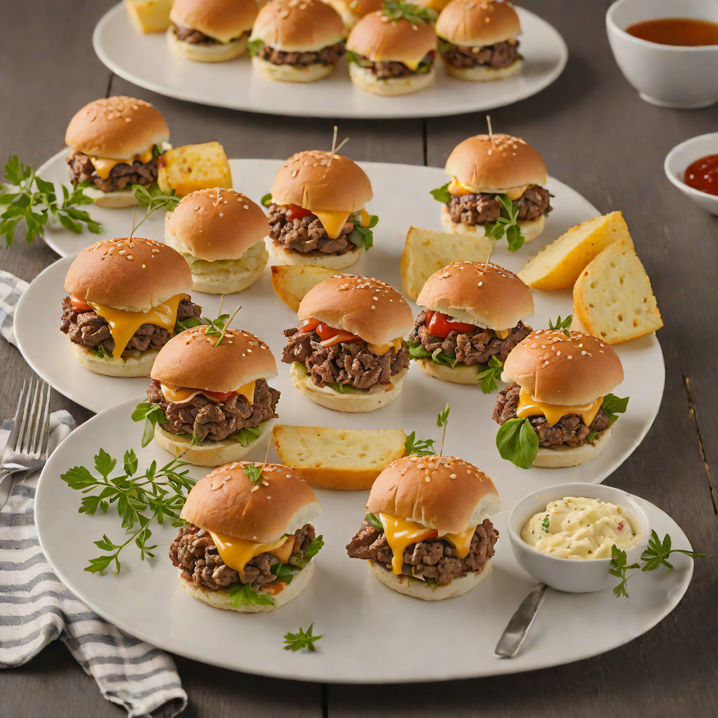 Bar Lounge Style Beef Sliders with Focaccia Buns