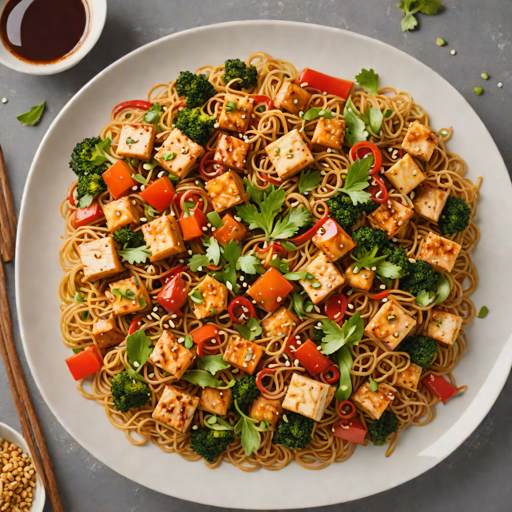 Spicy Korean-Style No-Noodle Stir Fry with Tofu