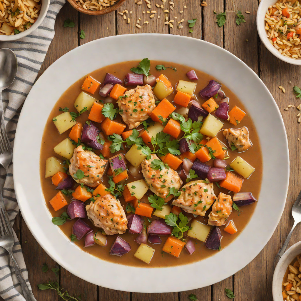 Dominican-Style Slow Cooker Chicken Stew with Root Vegetables