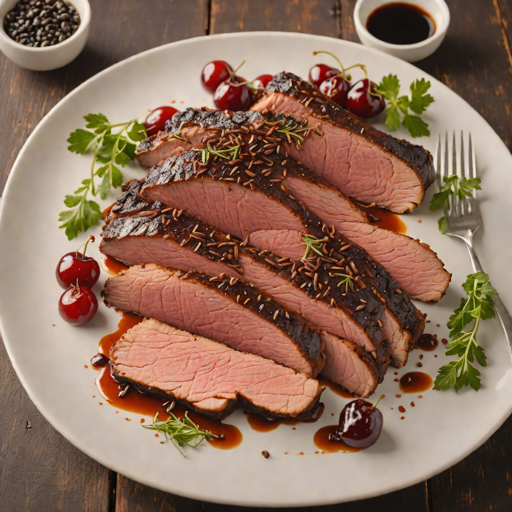 Slow-Smoked Beef Brisket with Cherry Wood and Coffee Rub