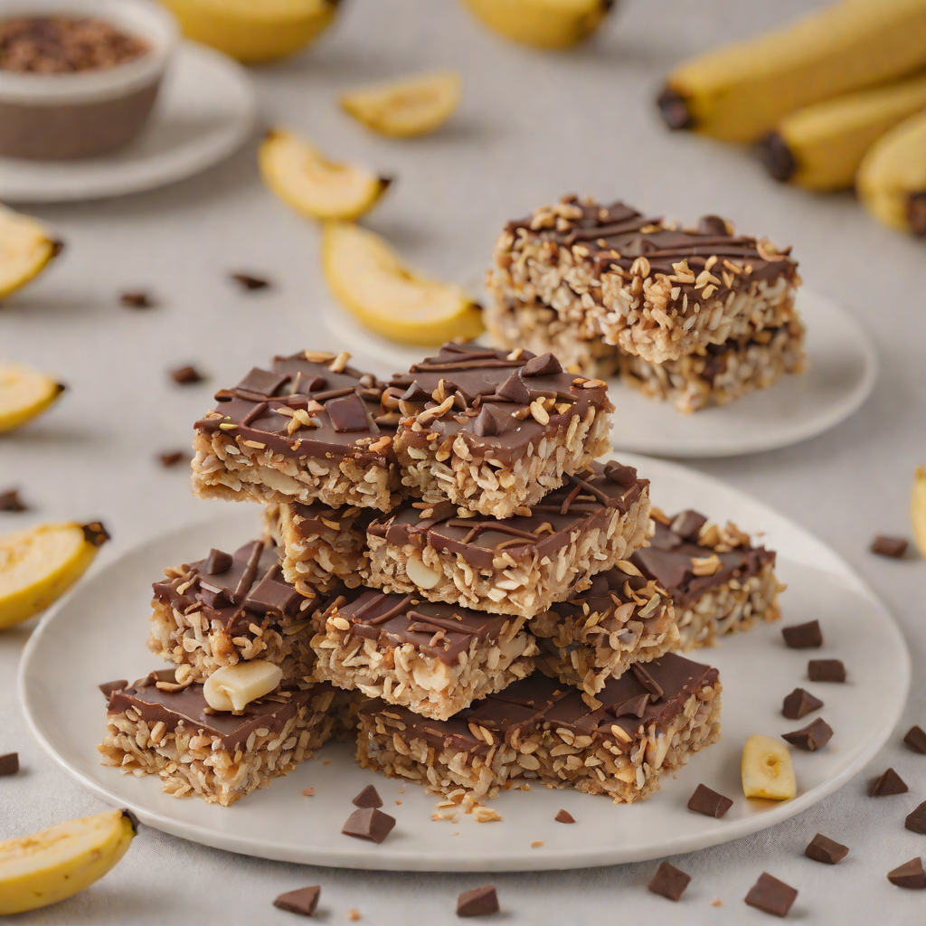 No-Bake Banana Chocolate Oat Bars