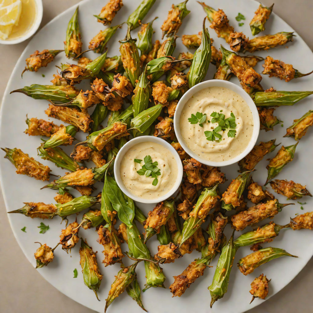 Crispy Soul-Style Fried Okra with Spicy Remoulade