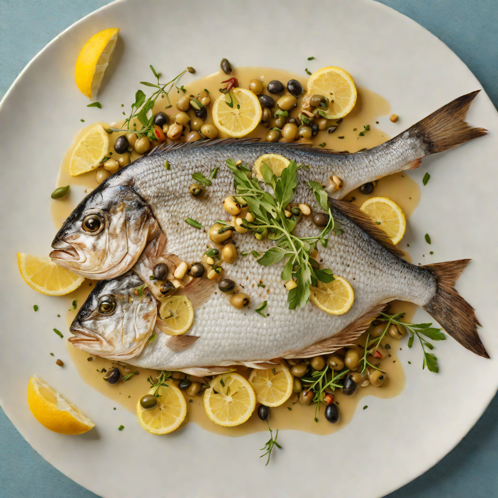 Pan-Seared Sea Bream with Garlic, Capers, and Lemon