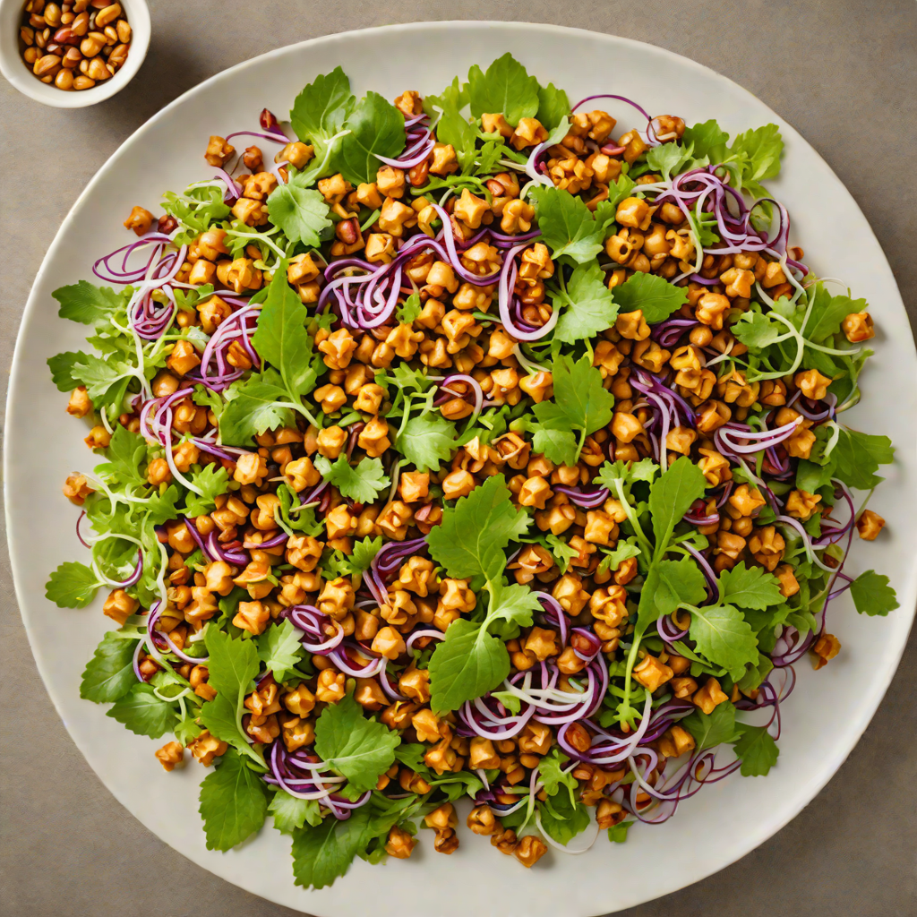 Stir-Fried Burmese Tea Leaf Salad with Crispy Chickpeas