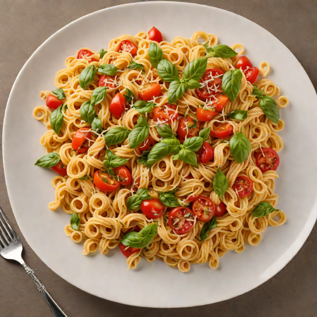 Half-and-Half Tomato Basil Pasta