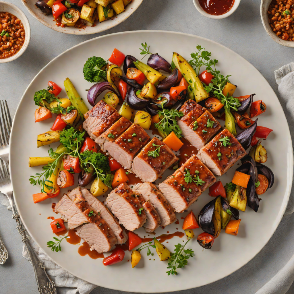 Sheet Pan Harissa-Glazed Pork Tenderloin with Roasted Vegetables