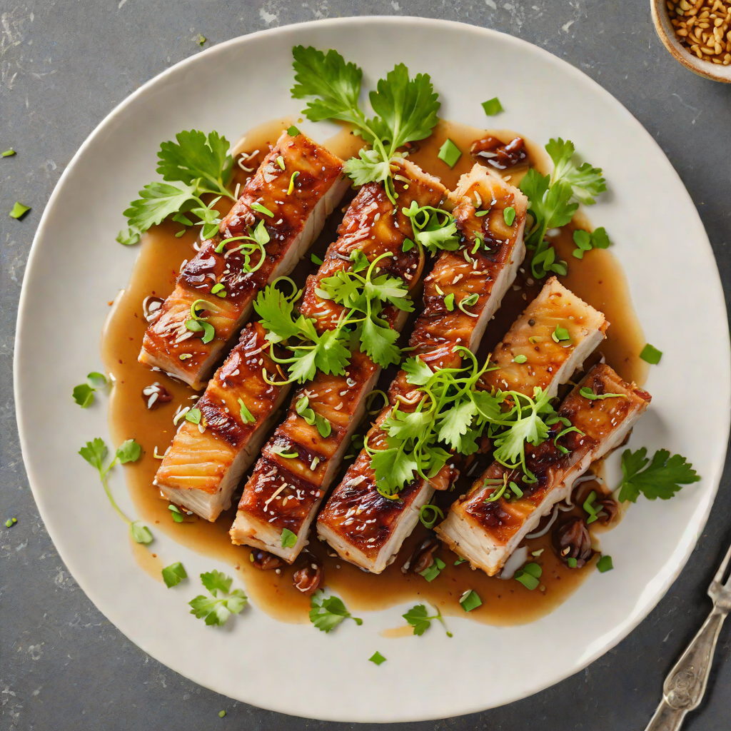 Keto Crispy Pork Belly with Garlic Scallion Sauce