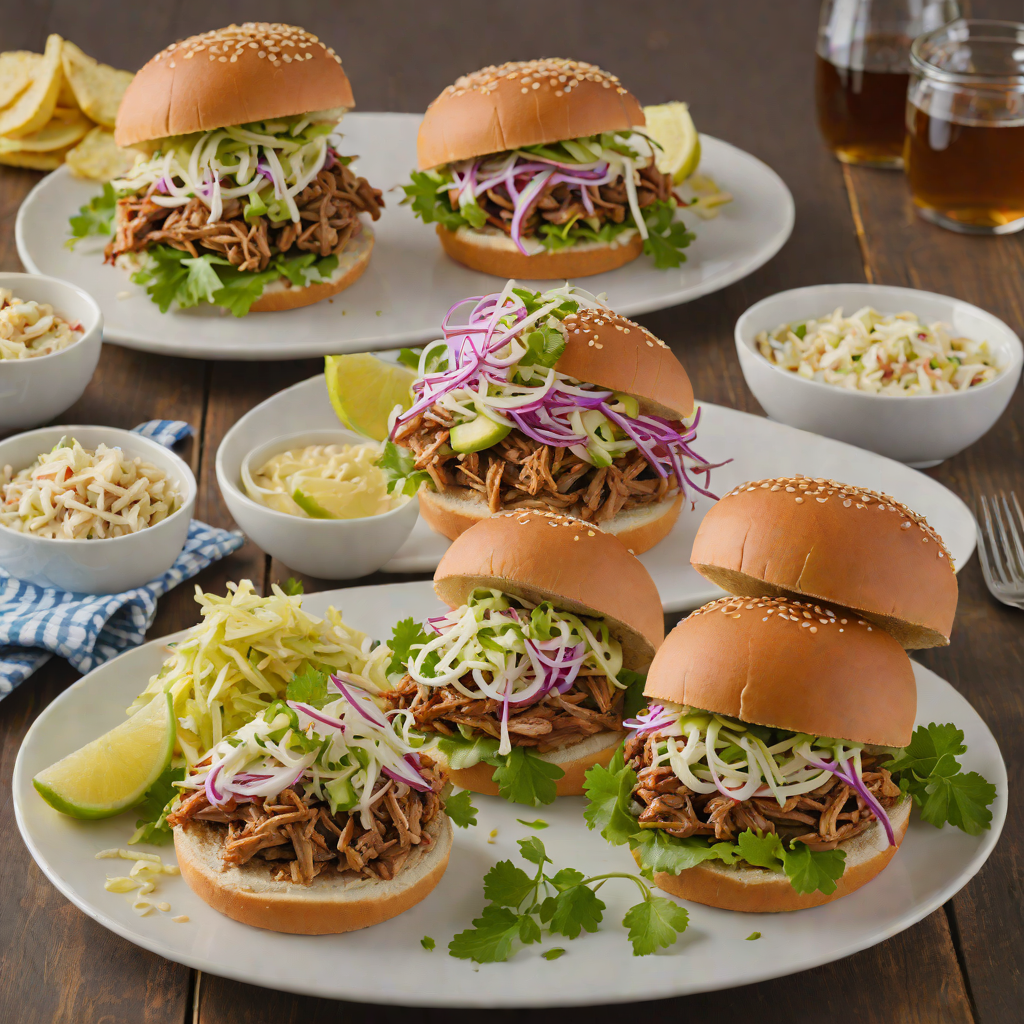 Wood-Fired Smoked Pulled Pork Sandwiches with Carolina Vinegar Slaw
