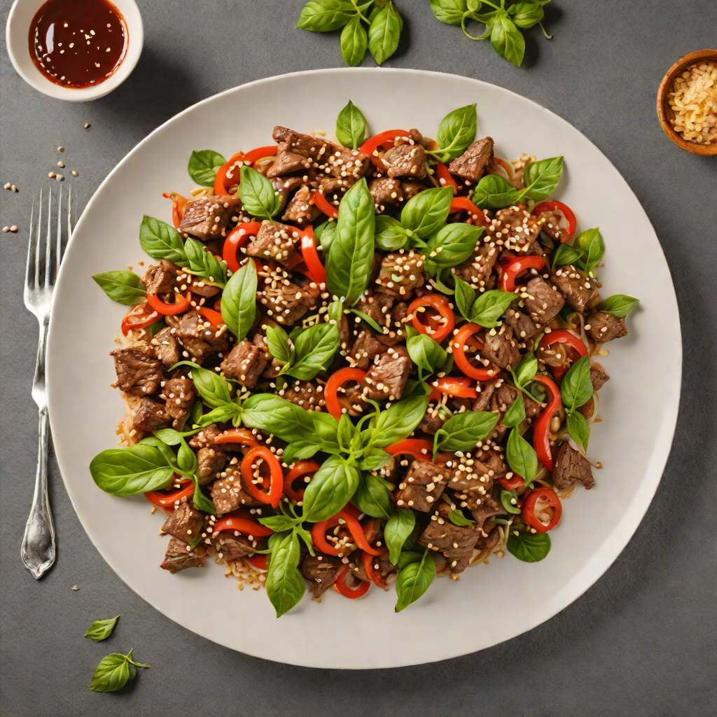 Stir-Fried Basil Beef with Chili and Garlic