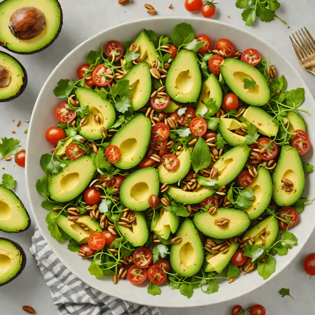 Fresh Avocado and Tomatillo Salad with Toasted Pepitas
