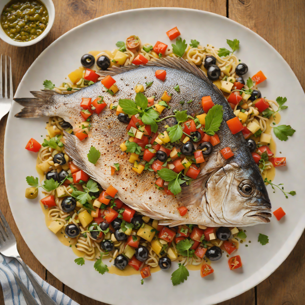 Pan-Seared Sea Bream with Greek Olive and Tomato Salsa
