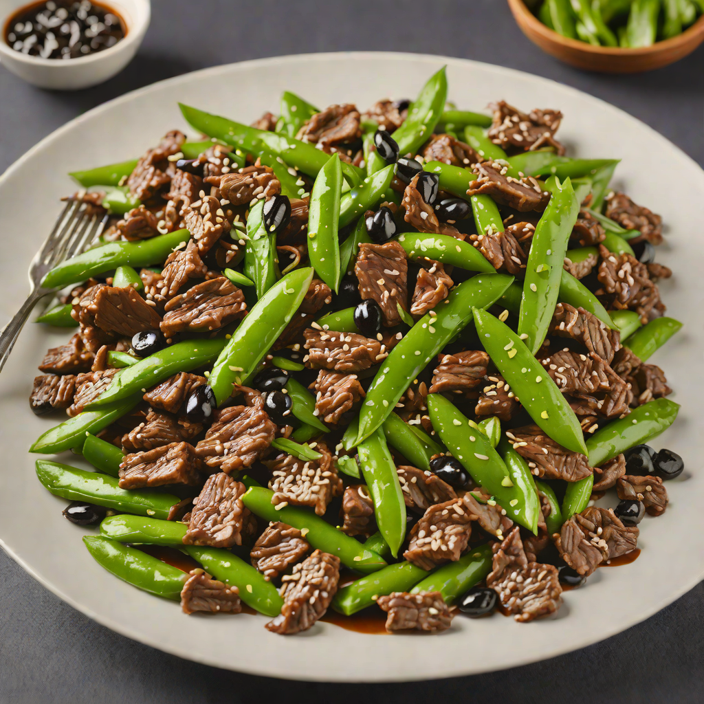 Stir-Fried Beef with Black Bean and Snow Peas