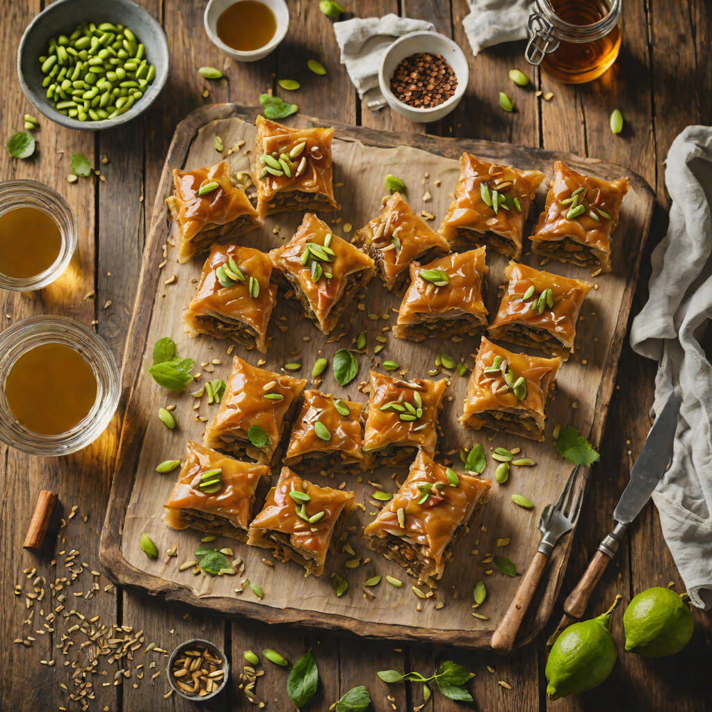 Hidden Layer Baklava with Pistachio and Honey Syrup