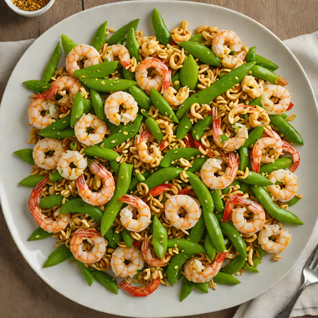 Lemon-Garlic Shrimp Stir Fry with Snap Peas and Cashews