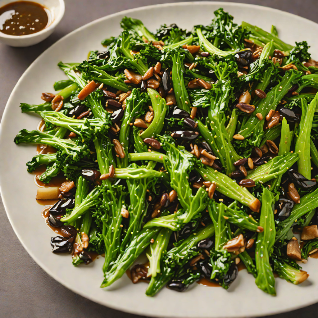 Sautéed Greens with Garlic and Black Bean Sauce