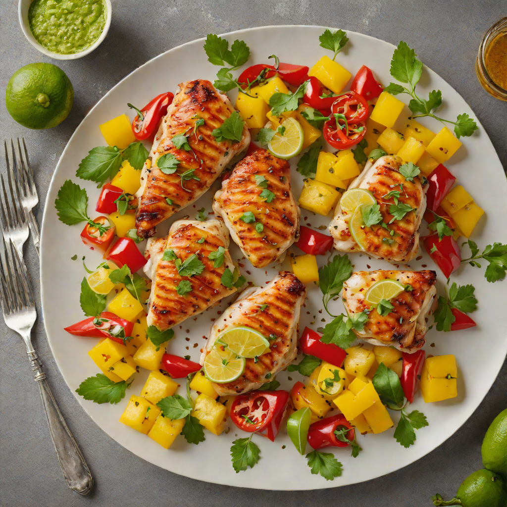 Sheet Pan Honey-Lime Chicken with Pineapple and Bell Peppers