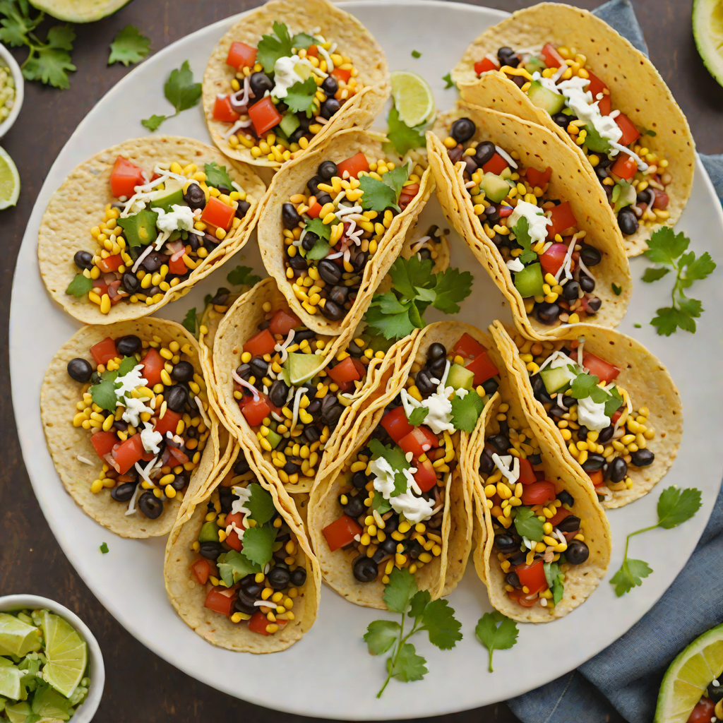 Festival-Inspired Carnival Corn and Black Bean Tacos