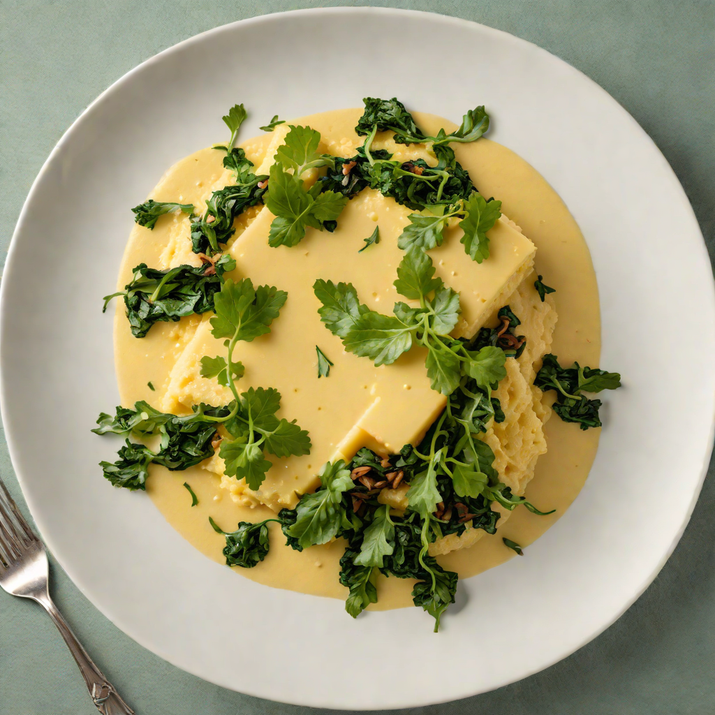 Creamy Polenta with Wilted Greens