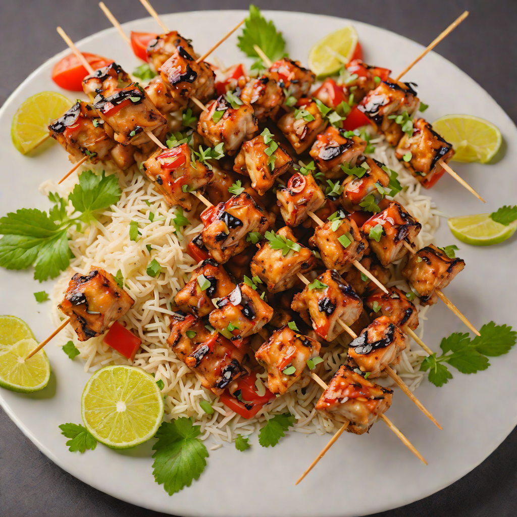 Grammy-Inspired Sweet and Spicy Chicken Skewers