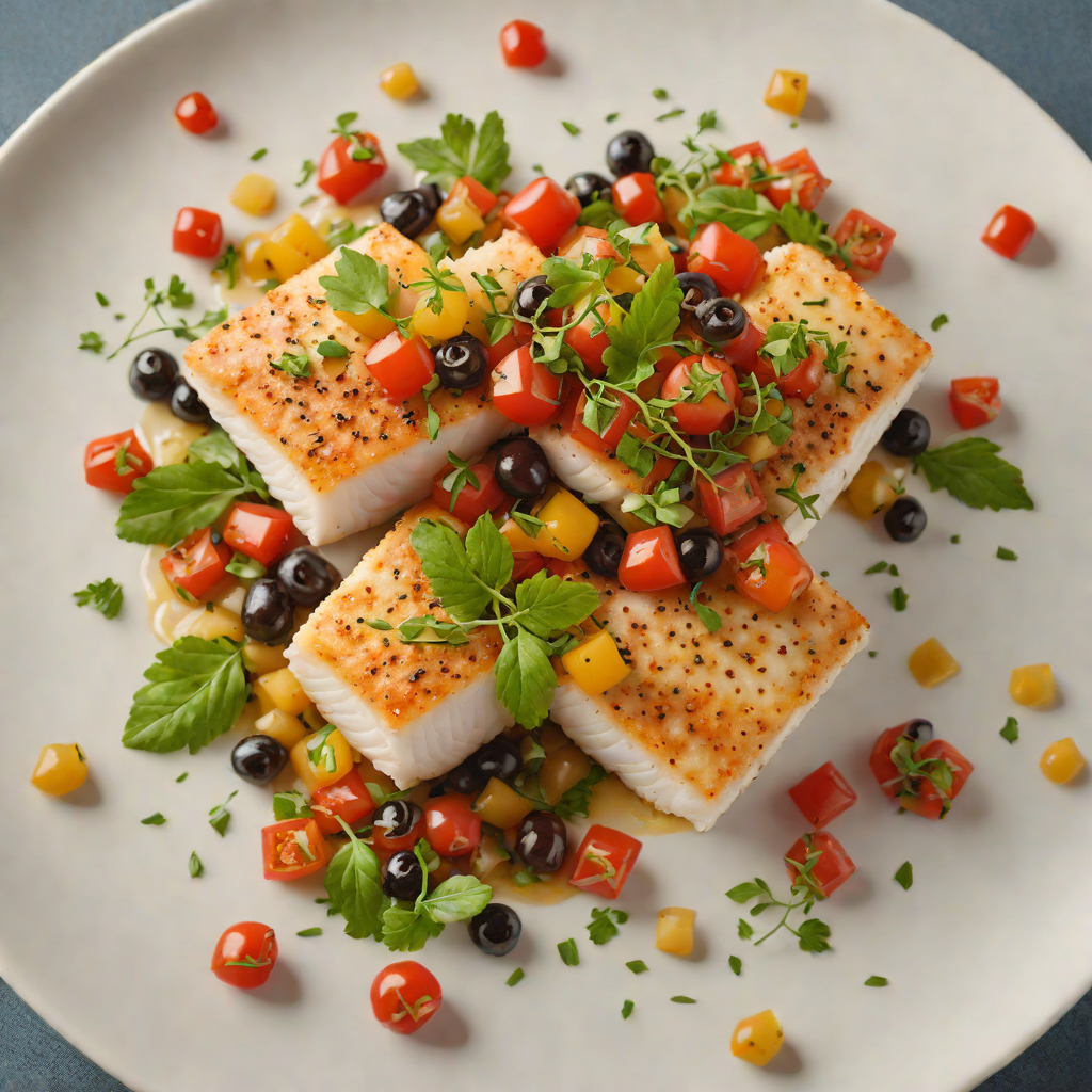Pan-Seared Cod with Tomato-Olive Relish