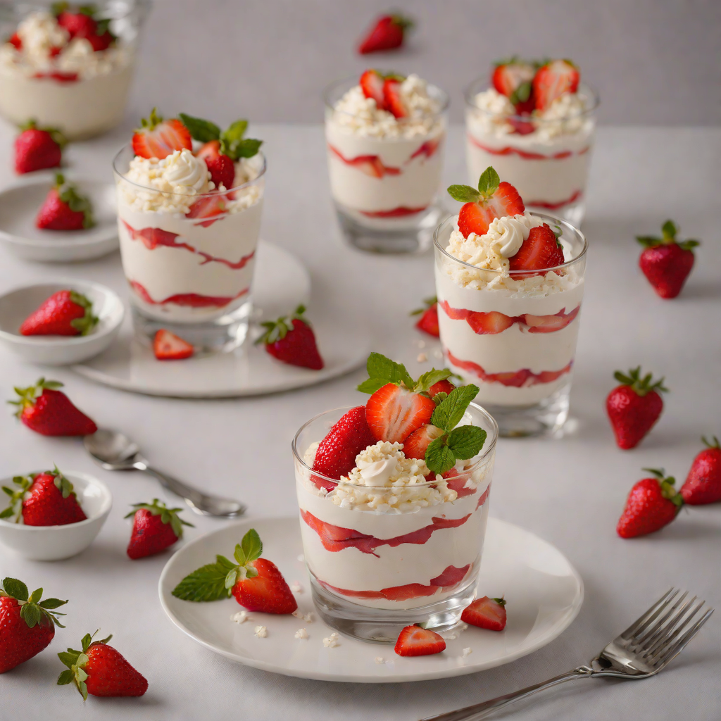No-Bake Sugar-Free Strawberry and Coconut Cream Parfaits
