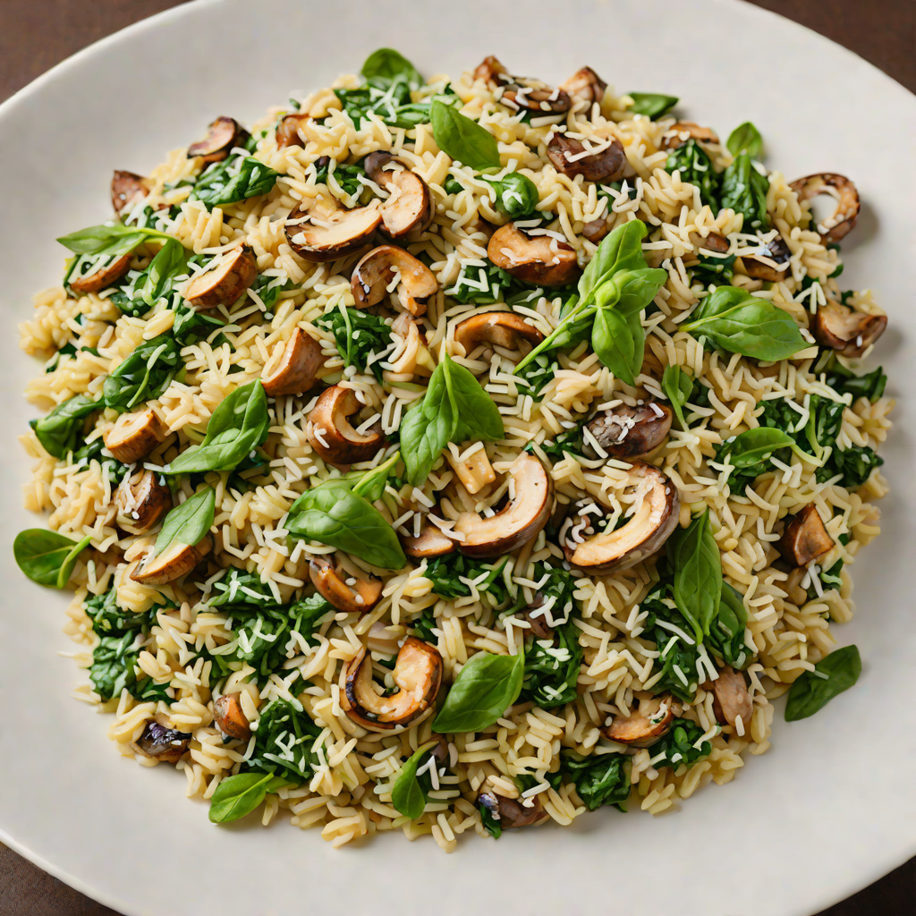 Mushroom and Spinach Risotto with Parmesan