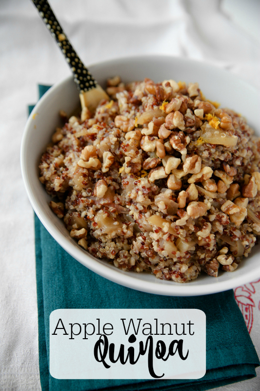 Maple-Glazed Apple & Walnut Quinoa Bowl