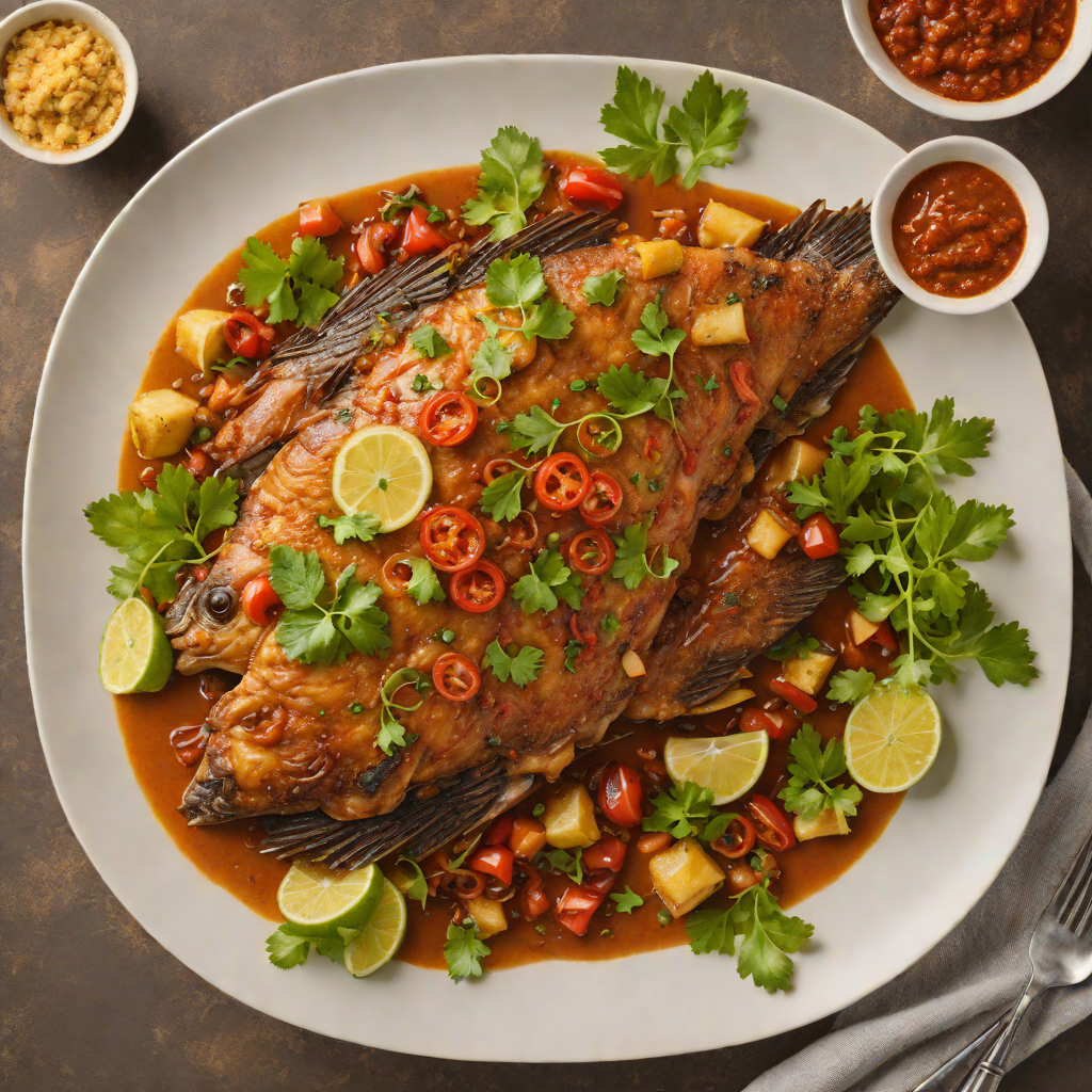Deep-Fried Ethiopian-Style Whole Tilapia with Berbere Sauce