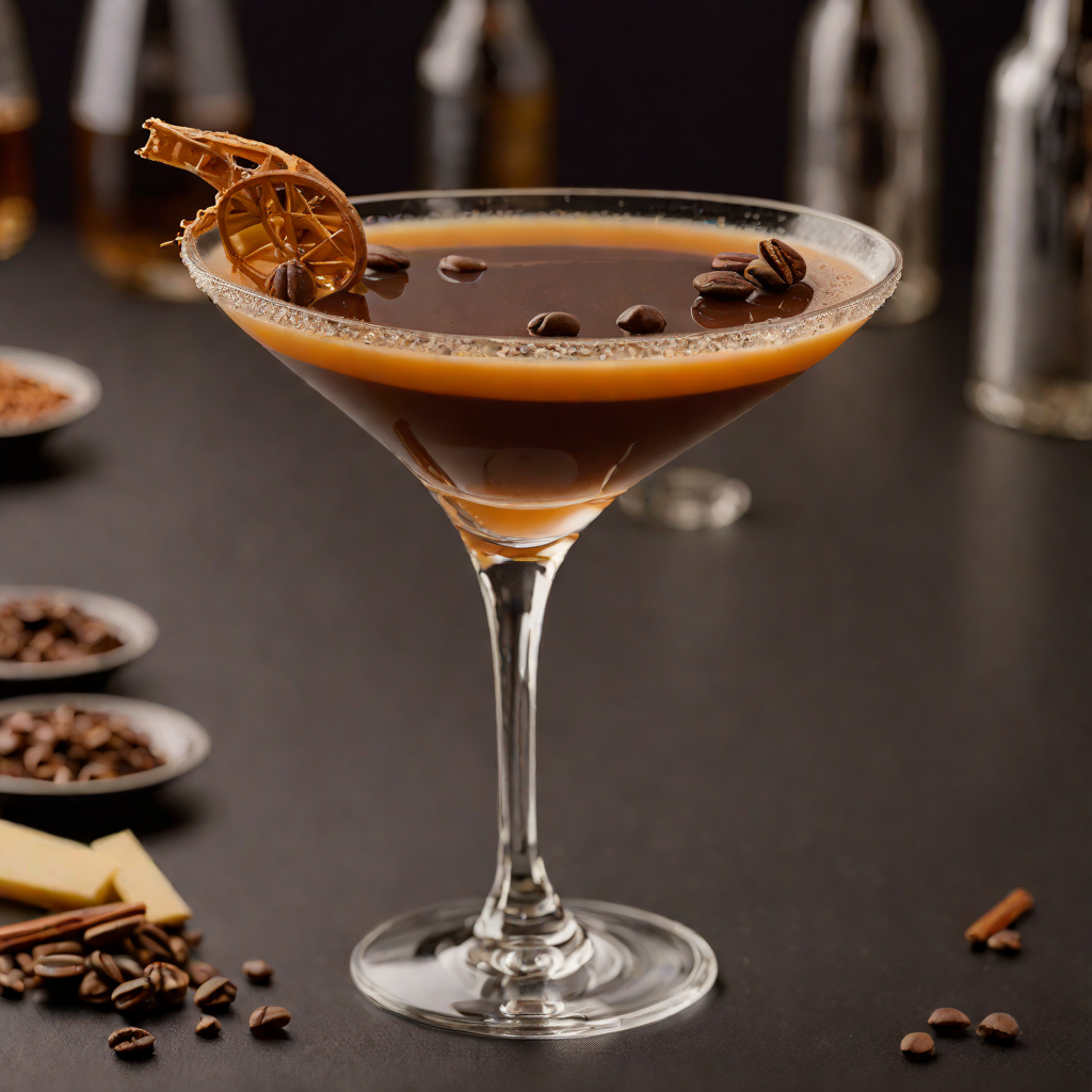 Amaretto Espresso Martini with Vanilla Bean