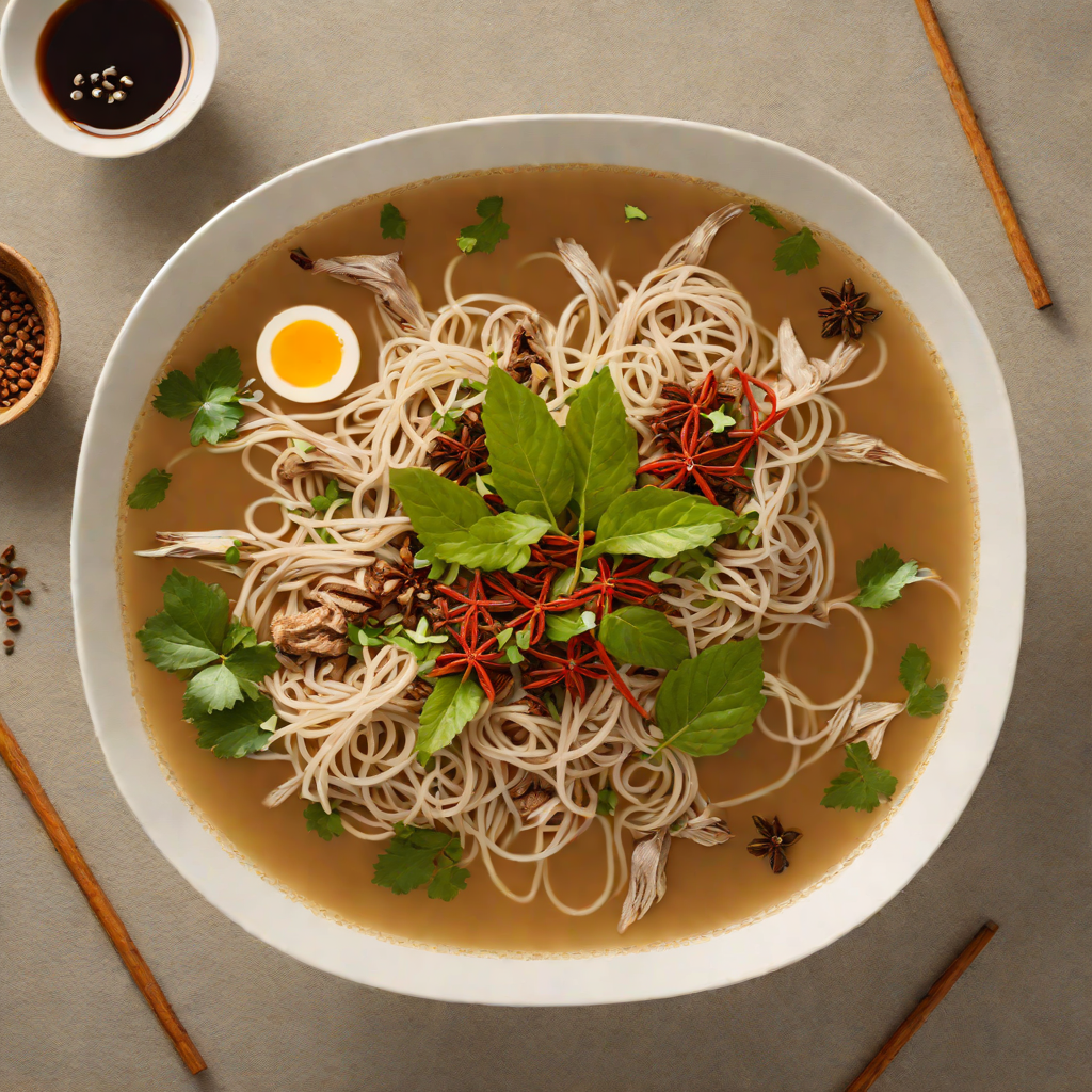 Slow-Simmered Pho Bo with Star Anise and Cinnamon Broth