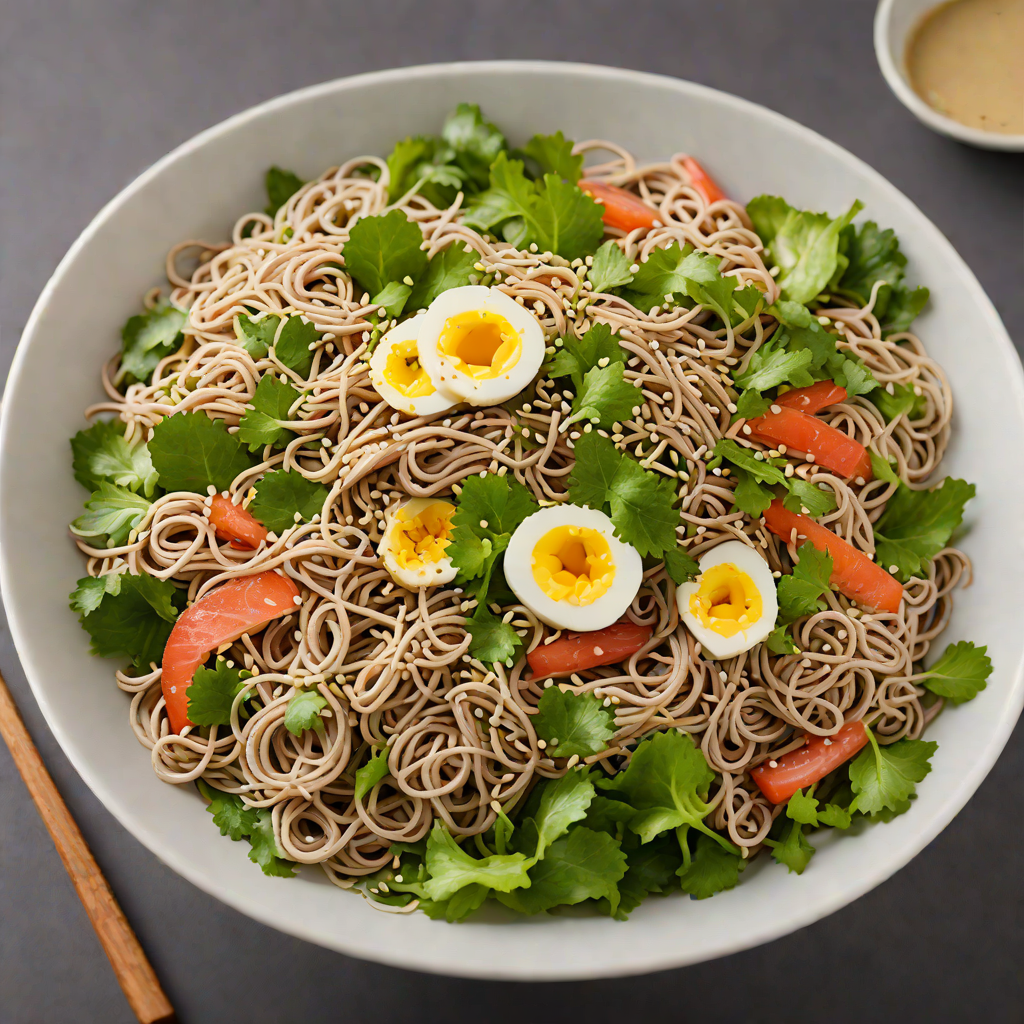 Japanese-Inspired Cold Soba Salad with Sesame-Mayo Dressing