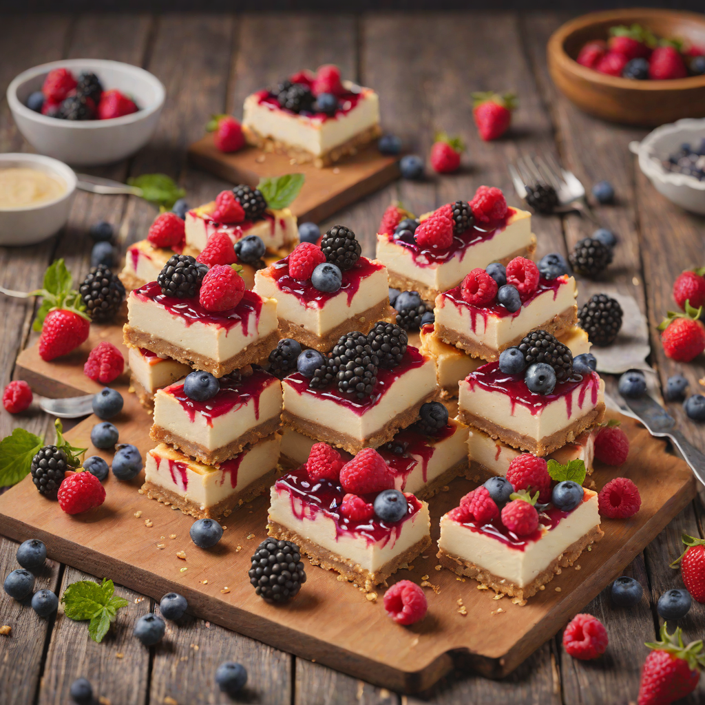 Layered Berry Cheesecake Bars