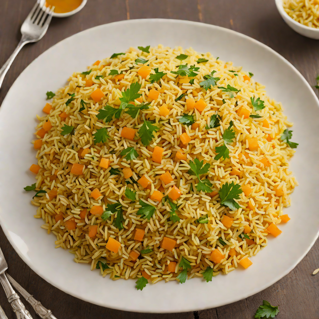 Saffron-Infused Mediterranean Gold Rice Pilaf