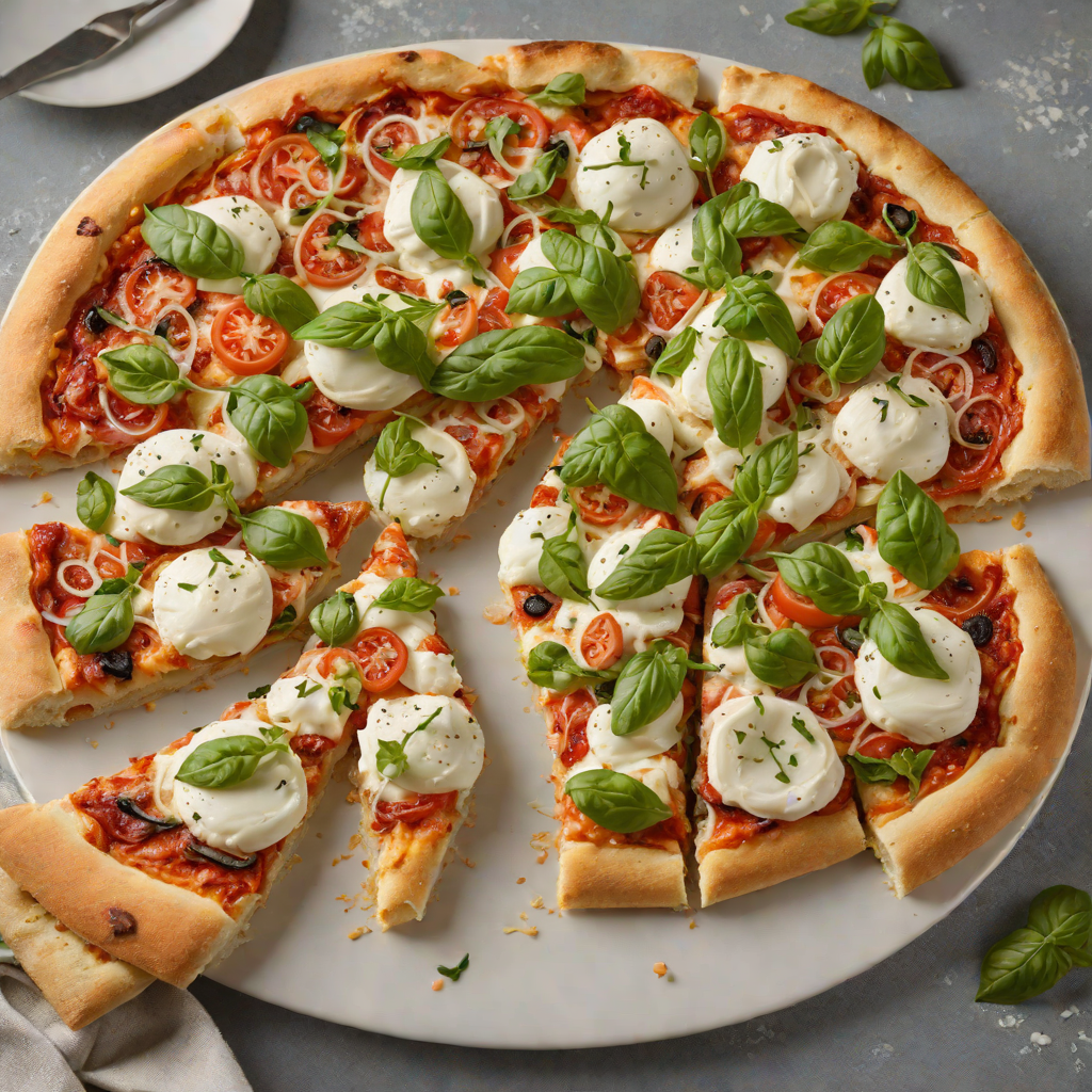 Focaccia-Topped Margherita Pizza with Fresh Mozzarella