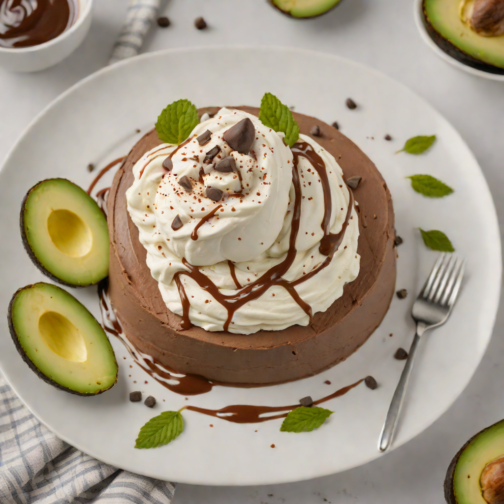 Low-Carb Chocolate Avocado Mousse with Whipped Cream