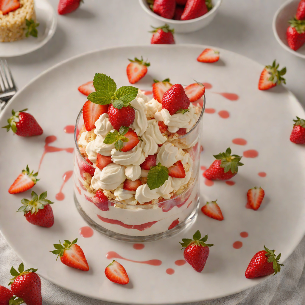 Chilled Strawberry Cream Parfait (No Added Sugar)