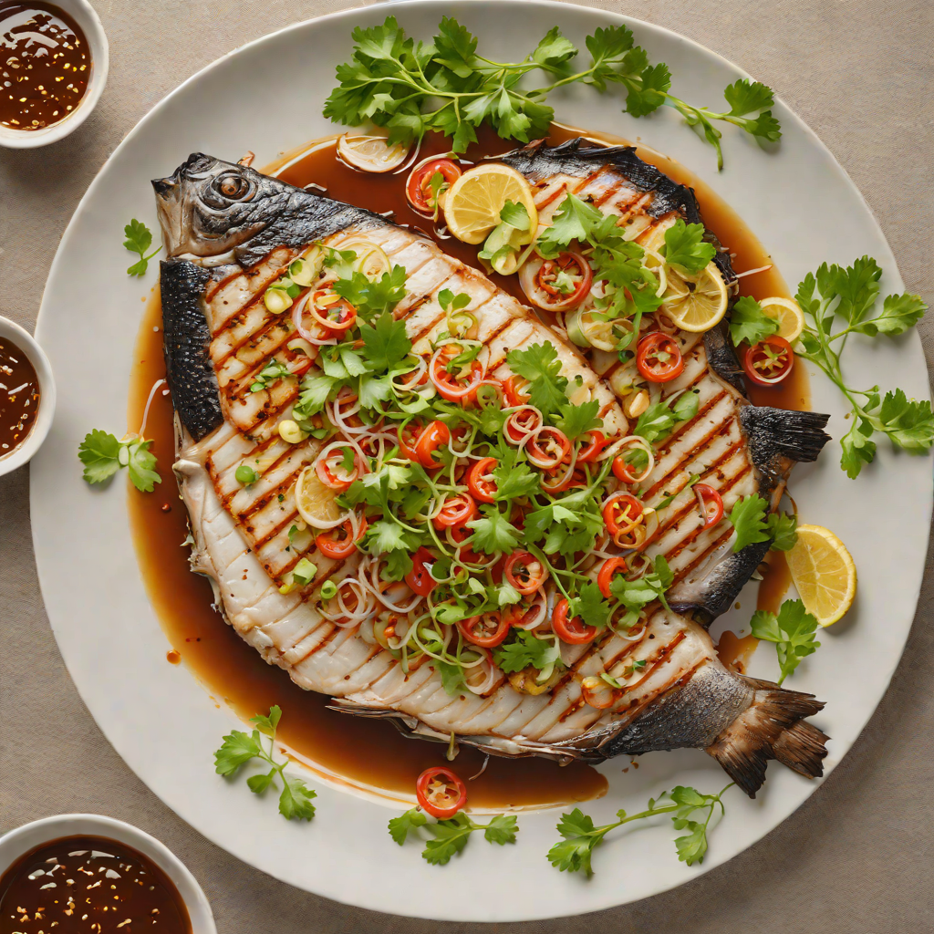 Vinegar and Garlic Marinated Grilled Bangus Belly