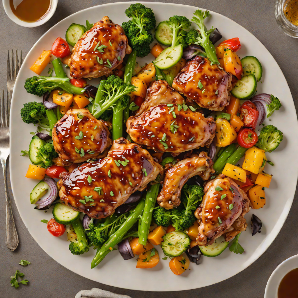 Sheet Pan Honey-Soy Glazed Chicken with Mixed Vegetables