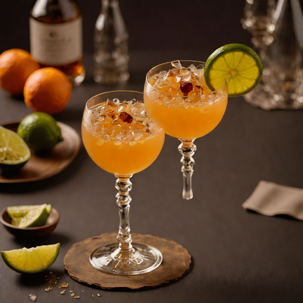 Tequila-Amaretto Sunset Cocktail