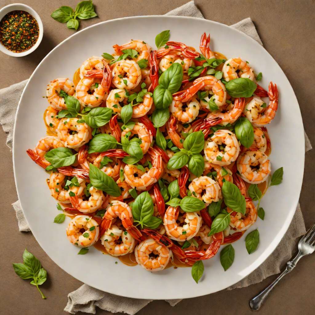 Quick Stir-Fried Garlic Shrimp with Regional Chili and Basil