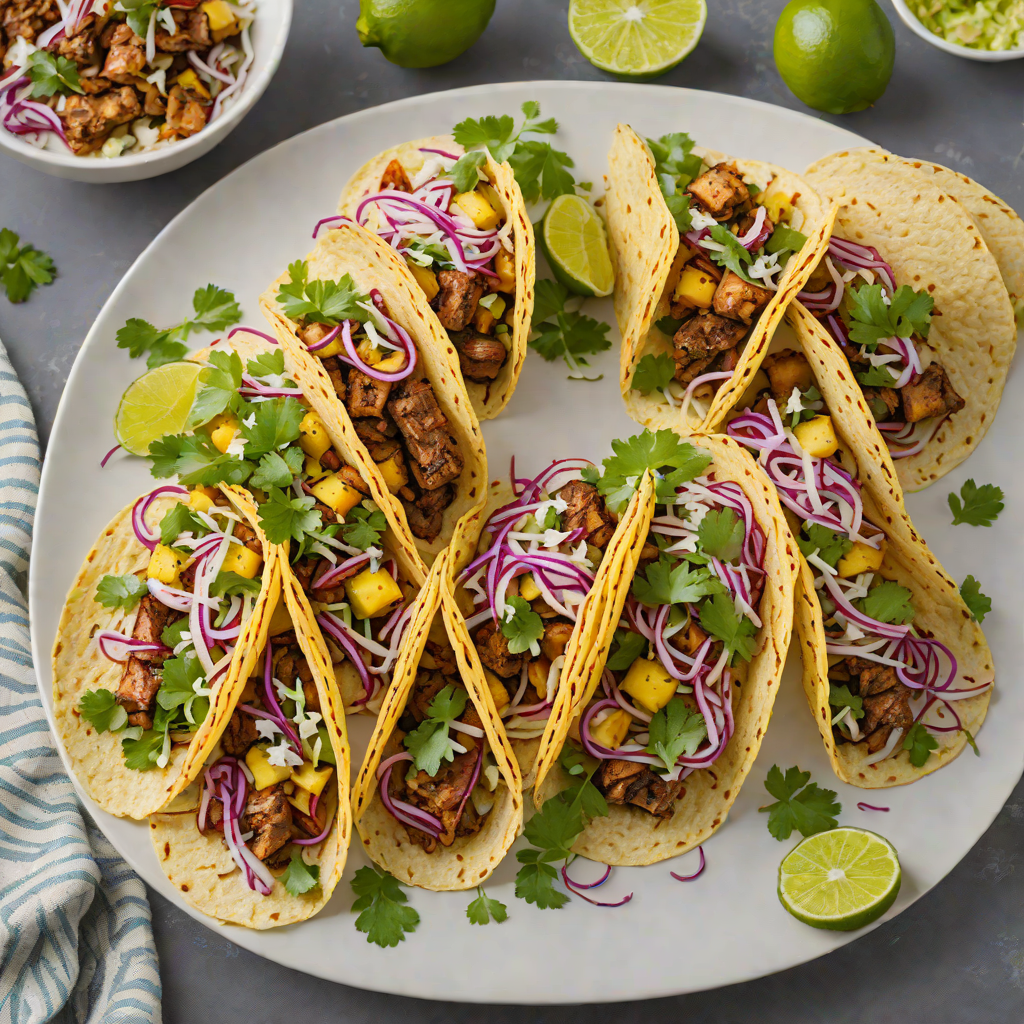 Grilled Pineapple and Jerk-Spiced Pork Tacos with Cilantro Slaw