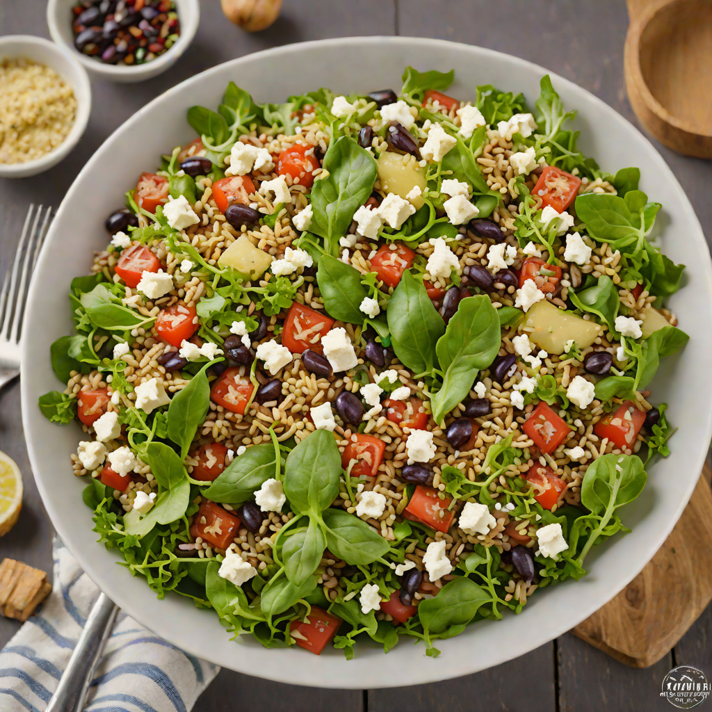 Quinoa and Couscous Salad with Feta and Herbs