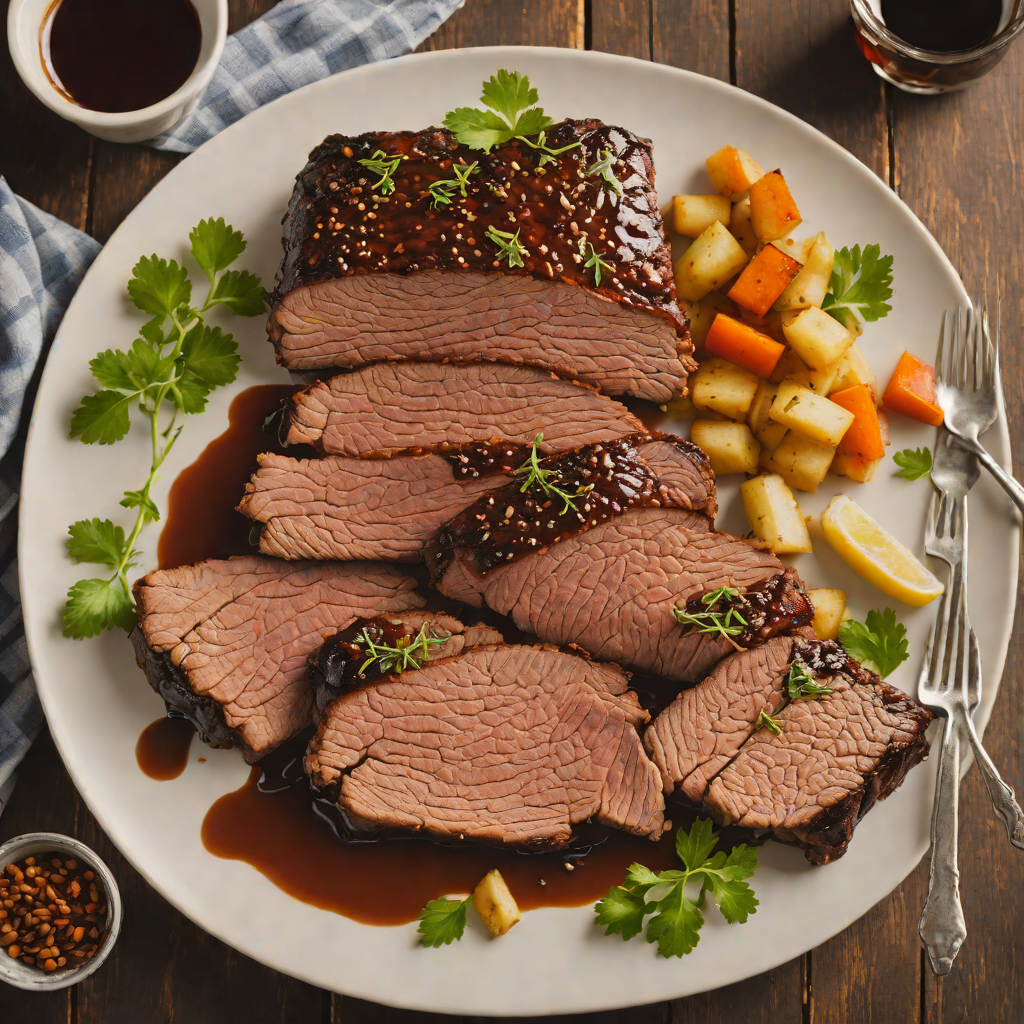 Oak-Smoked Bourbon Glazed Beef Brisket