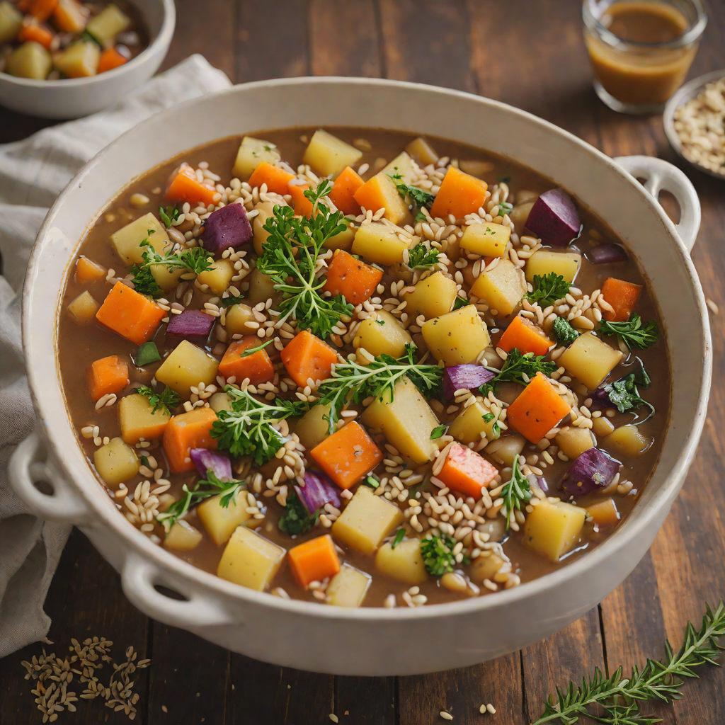 Winter Veggie Stew with Root Vegetables and Barley