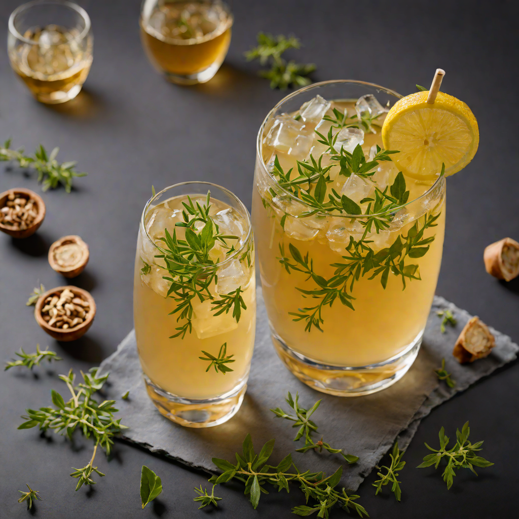 Thyme-Infused Honey Iced Green Tea