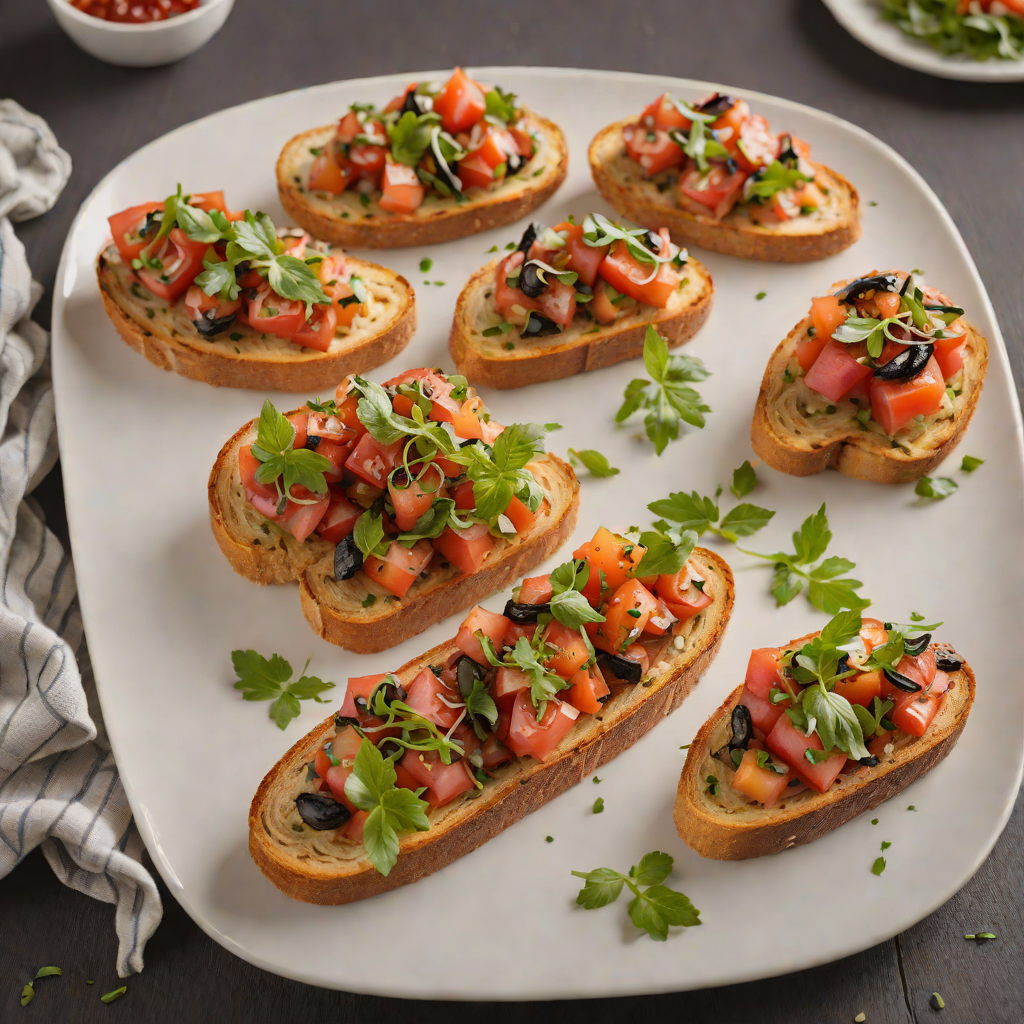 Charred Spanish Garlic and Tomato Bruschetta