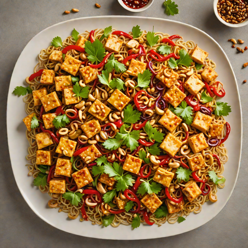 Sichuan-Style Spicy Tofu Stir Fry with Cashews