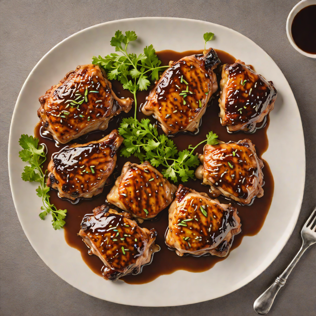Half-and-Half Balsamic Glazed Chicken Thighs