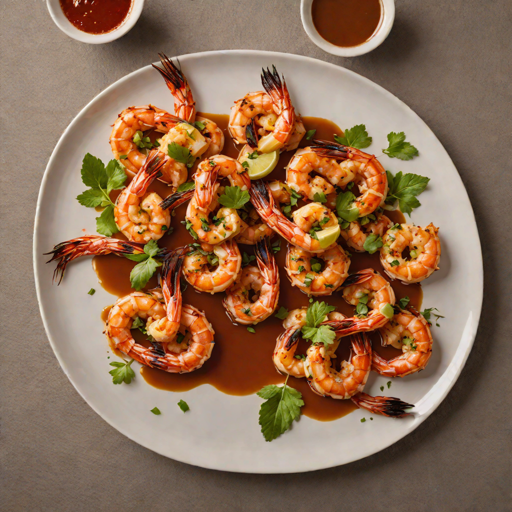 Charred Mezcal-Infused Grilled Shrimp with Chile de Árbol Sauce