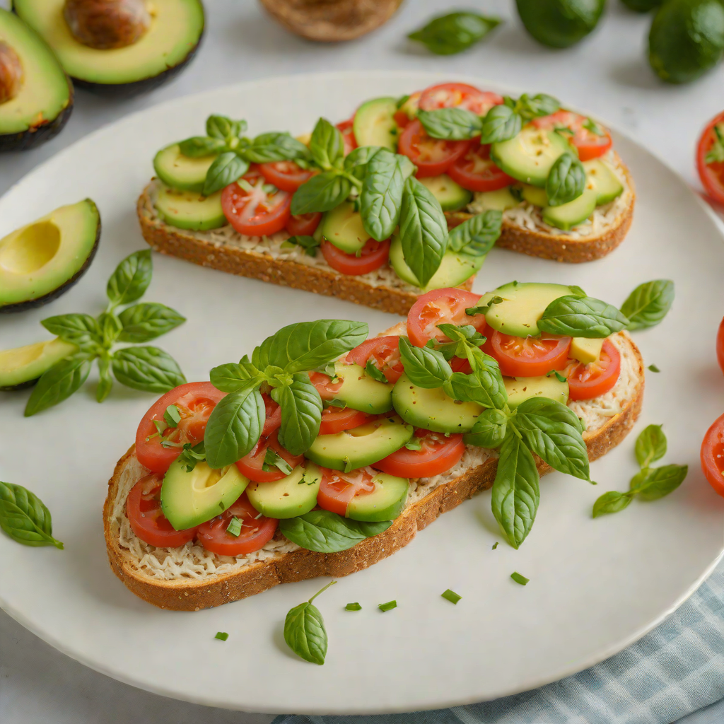 No-Cook Avocado Tomato Sandwich with Basil